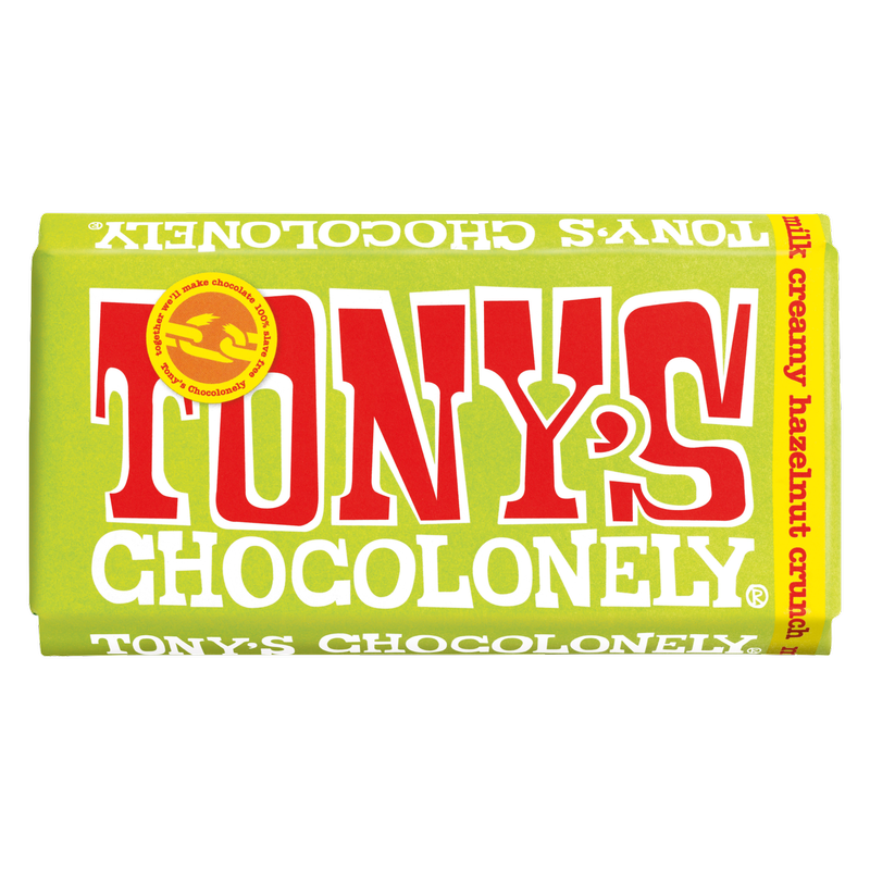 Tony's Chocolonely Milk Chocolate Creamy Hazelnut Crunch, 180g