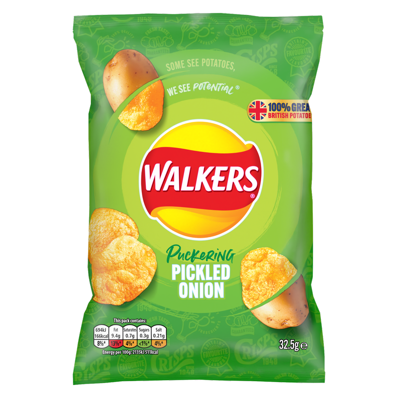 Walkers Pickled Onion, 32.5g