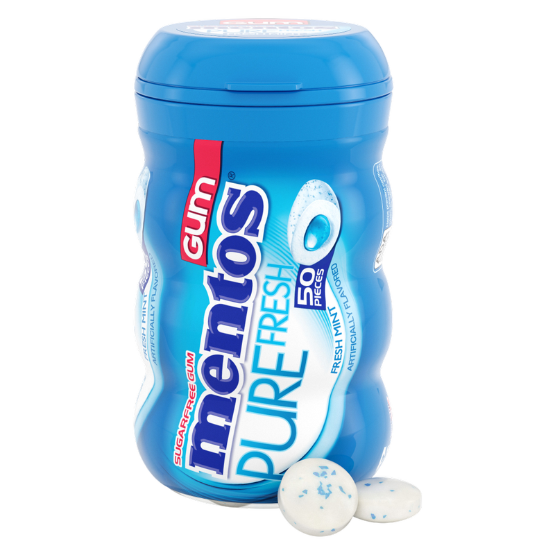 Mentos Pure Fresh Freshmint With Green Tea Sugar-Free Gum 50ct