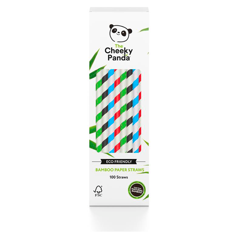 Cheeky Panda Paper Straws Multicoloured, 100pcs