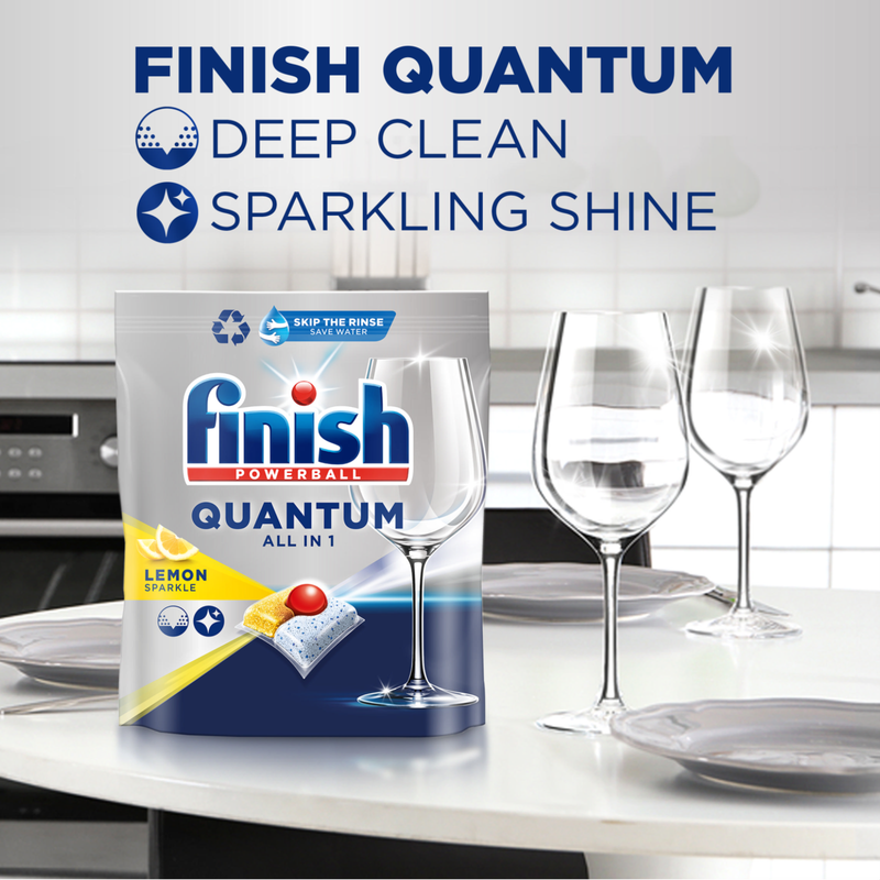 Finish Quantum All in 1 Lemon Dishwasher Tablets, 23pcs