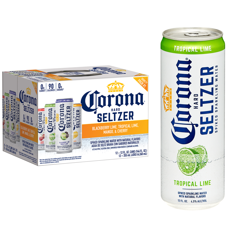 Corona Hard Seltzer Tropical Mix Variety Pack 12pk 12oz Cans 4.5% ABV