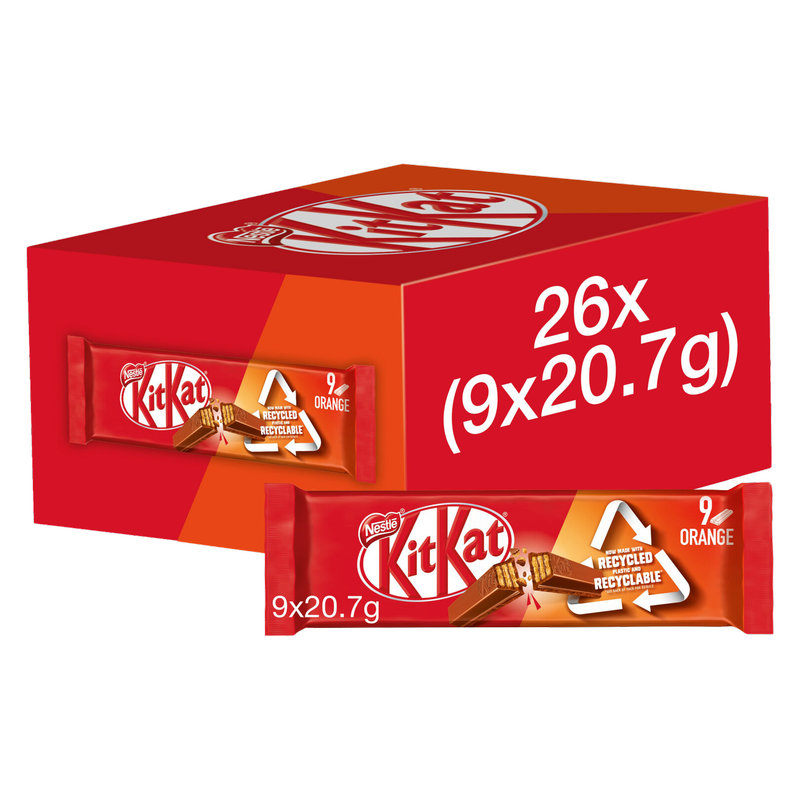 KitKat 2 Finger Orange Chocolate, 9 x 20.7g