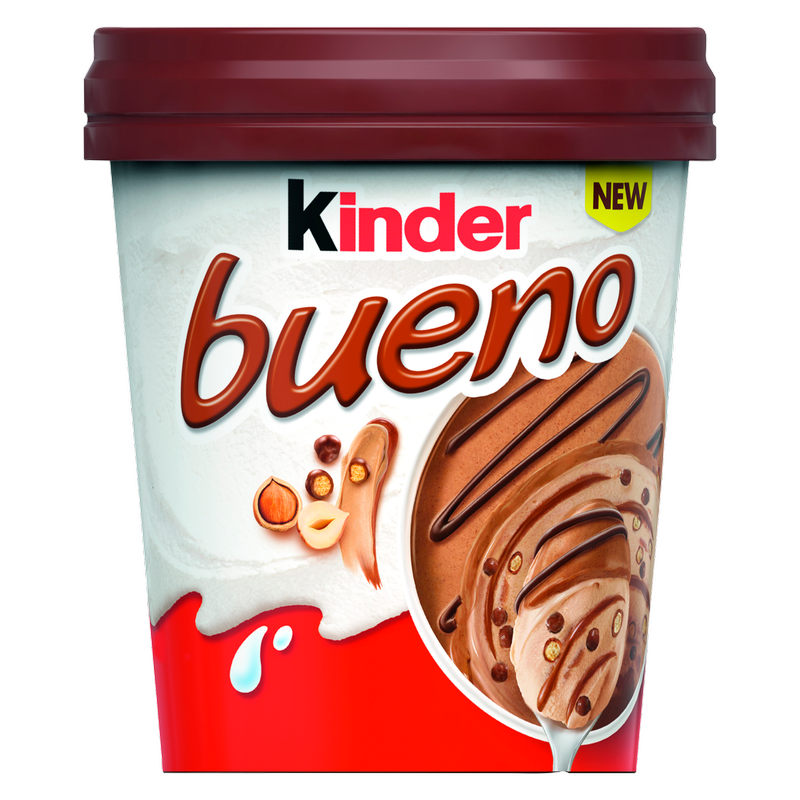 Kinder Bueno Milk & Hazelnut Chocolate Ice Cream Tub, 455ml