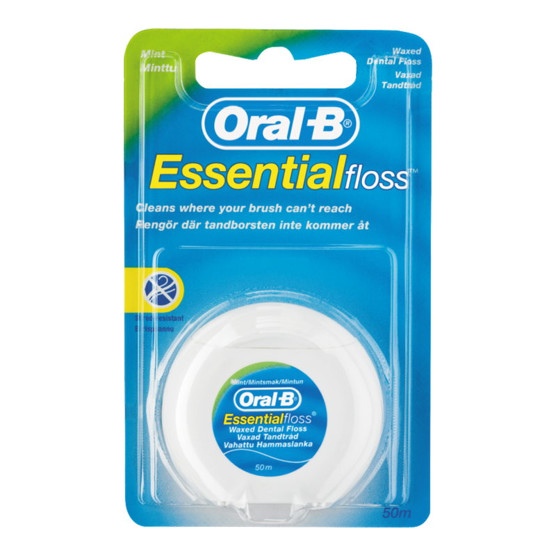 Oral-B Essential Waxed Mint Dental Floss 50m, 1pcs