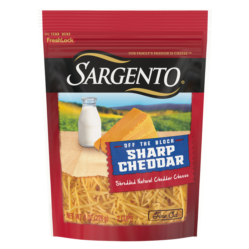 Sargento Natural Finely Shredded Sharp Cheddar Cheese - 8oz