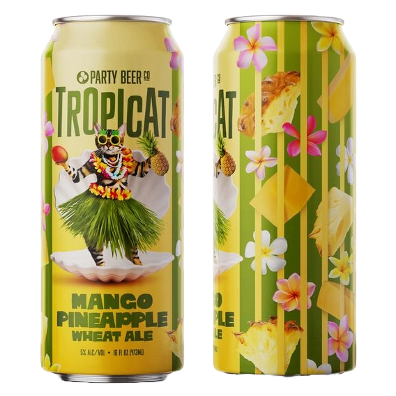 Party Beer Tropicat Wheat Ale 4pk 16oz Can 5% ABV