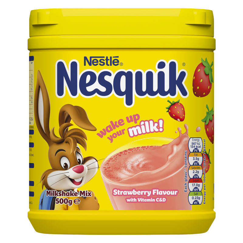 Nesquik Strawberry Flavour Milkshake Mix, 500g