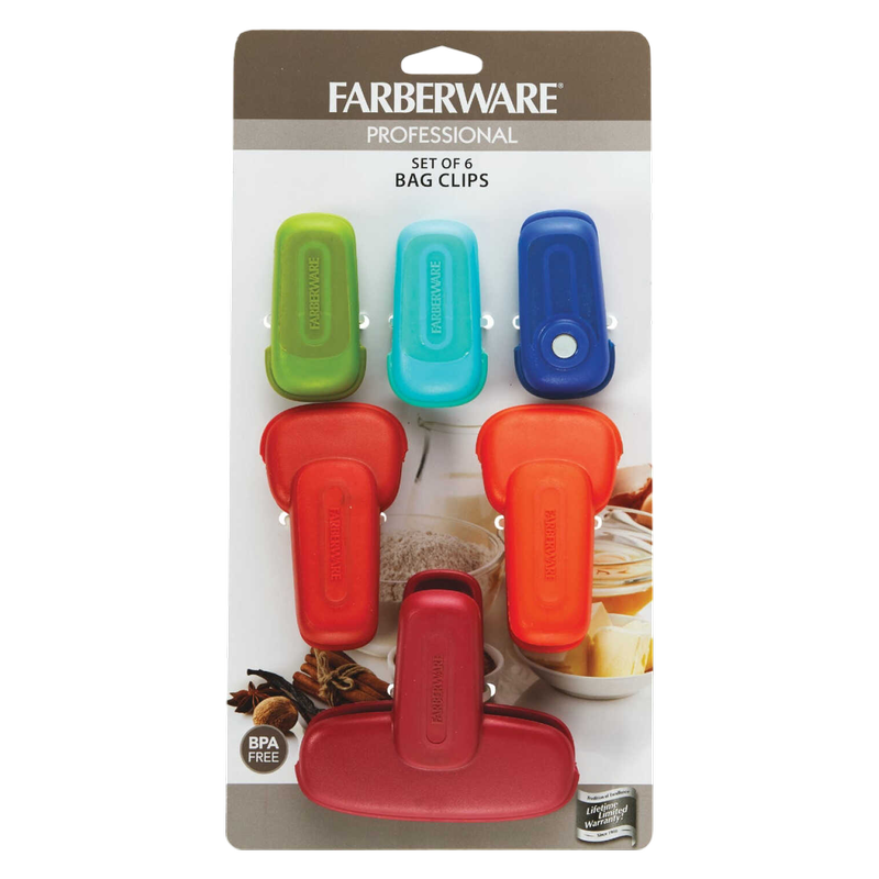 Farberware Pro Assorted Bag Clips 6 Count