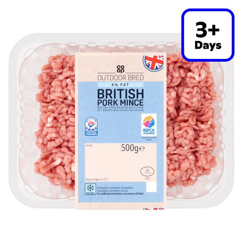 Co-op 5% Fat Pork Mince, 500g