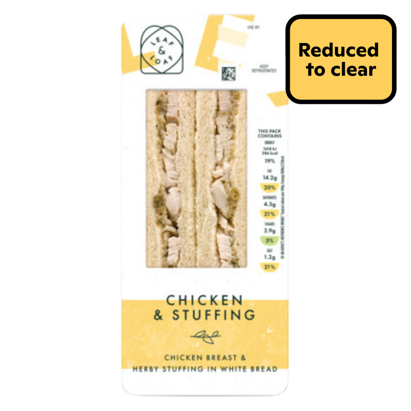 Reduced - Leaf & Loaf Chicken & Stuffing Sandwich, 1pcs