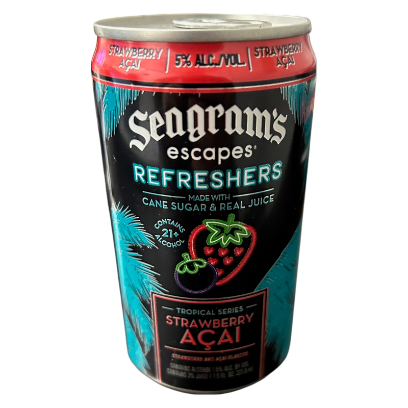 Seagram's Escapes Refreshers Strawberry Acai 7.5oz Can