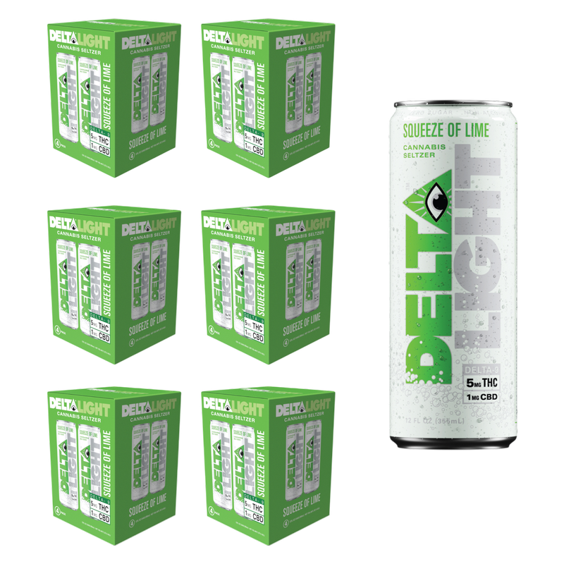Delta Light 5mg THC Squeeze of Lime Seltzer 24pk 12oz Can