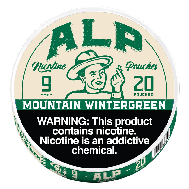 ALP Mountain Wintergreen Nicotine Pouches, 9mg