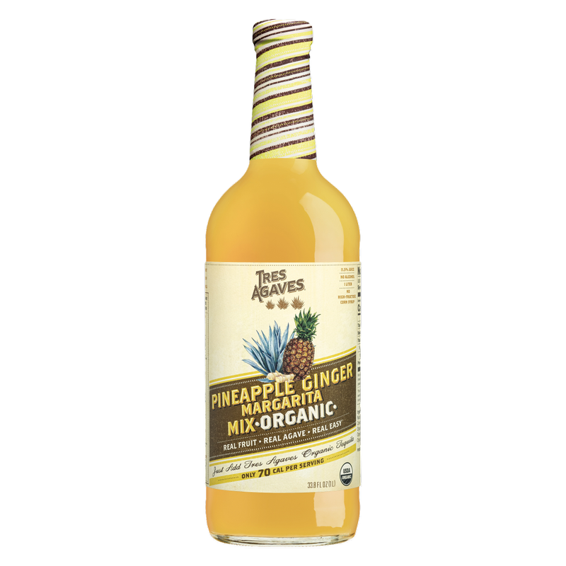 Tres Agaves Organic Pineapple Ginger Margarita 1L