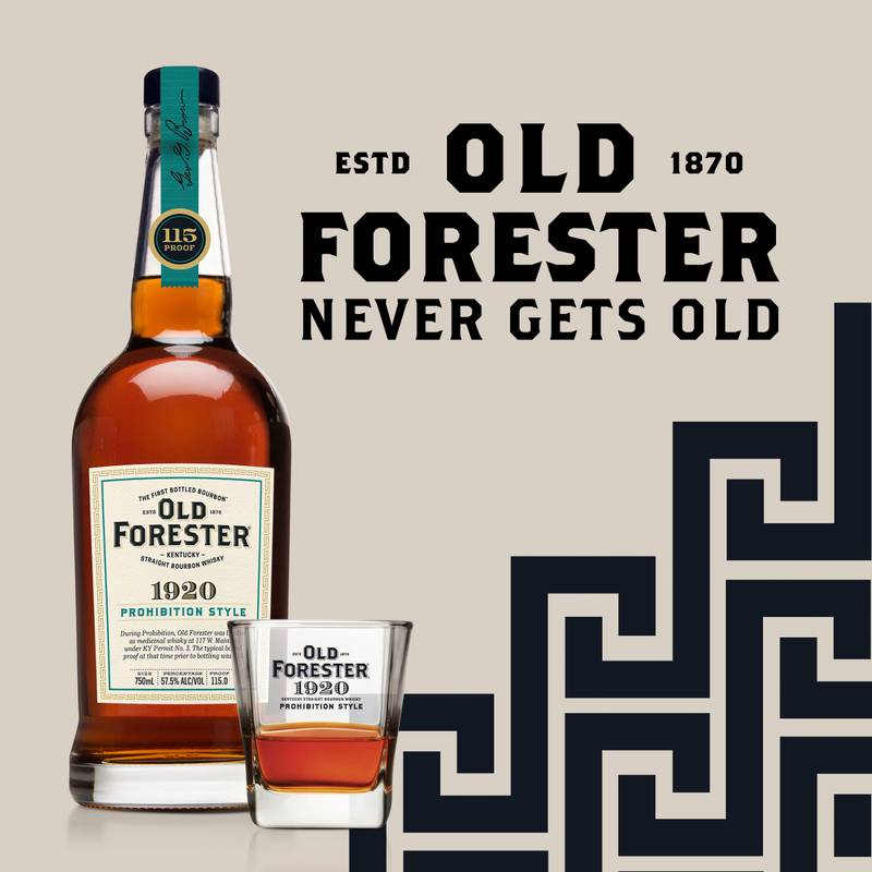 Old Forester Whiskey Row Series: 1920 Prohibition Style Kentucky Straight Bourbon Whisky, 750 mL Bottle, 115 Proof