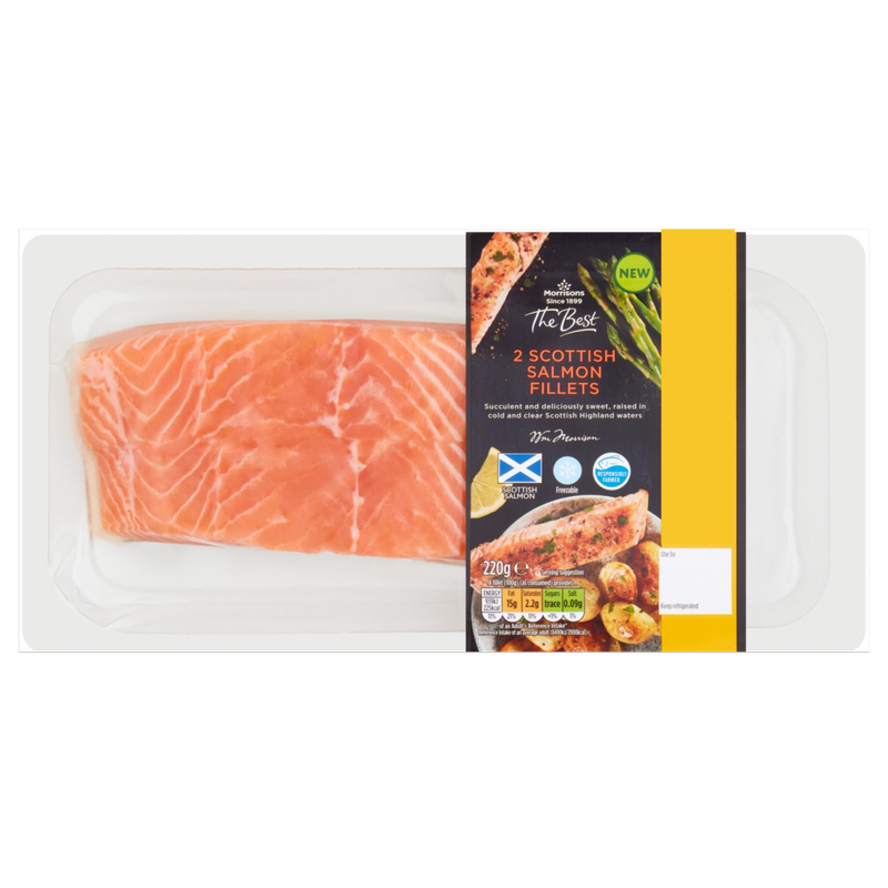Morrisons The Best 2 Scottish Salmon Fillets, 220g