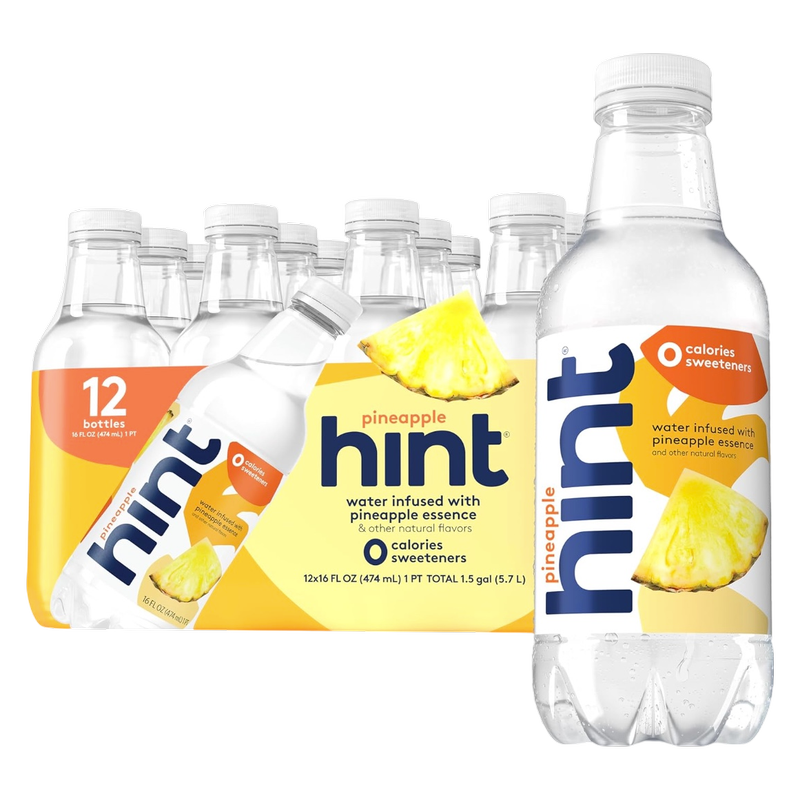Hint Water Pineapple Infused 12pk 16oz Bottle