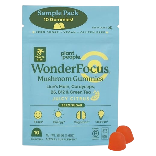 Plant People Wonderfocus Mushroom Gummies, 10ct