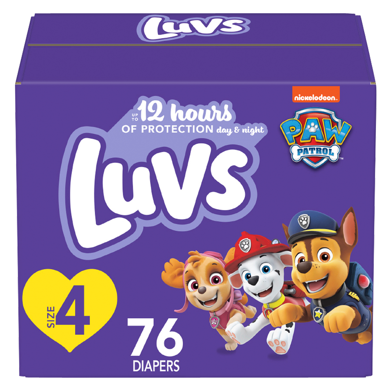 Luvs Size 4 Family Pack 76 ct