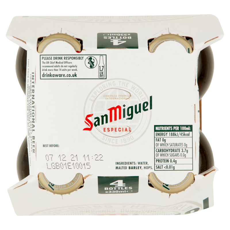 San Miguel Premium Lager, 4 x 330ml