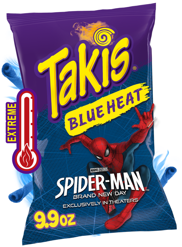 Takis Blue Heat Spicy Rolled Tortilla Chips Sharing Size Bag 9.9oz