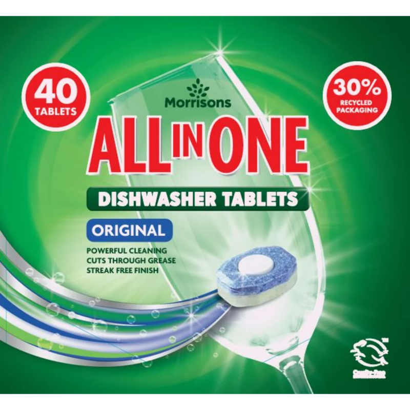 Morrisons  All In One Original Dishwasher Tablets, 40pcs