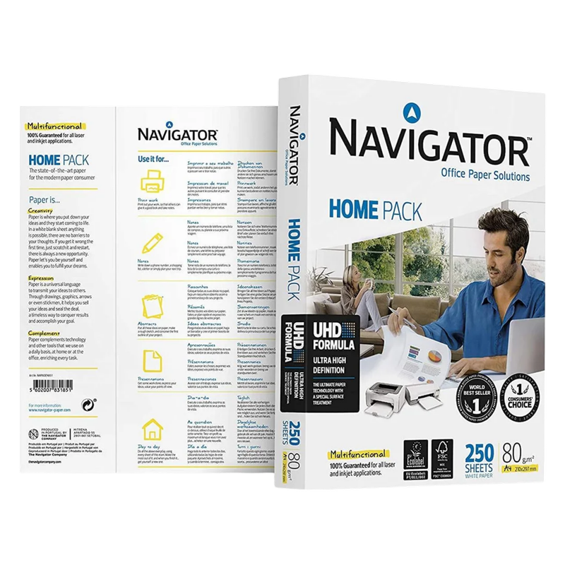 Navigator Home Pack A4 Printer Paper 80gsm, 250pcs