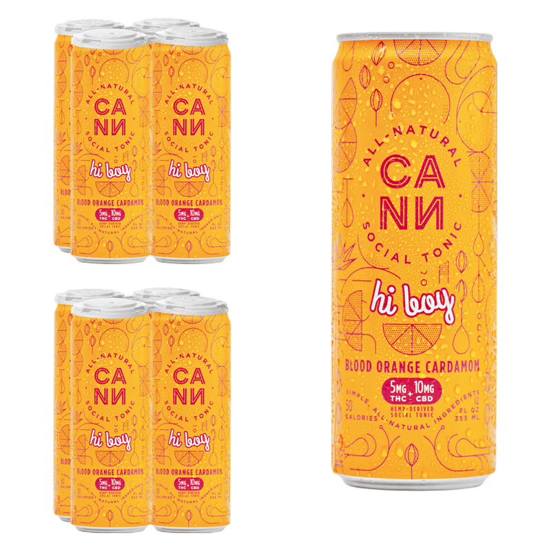 Cann Blood Orange Cardamom 5mg THC 10mg CBD Seltzer 8pk 12oz Can
