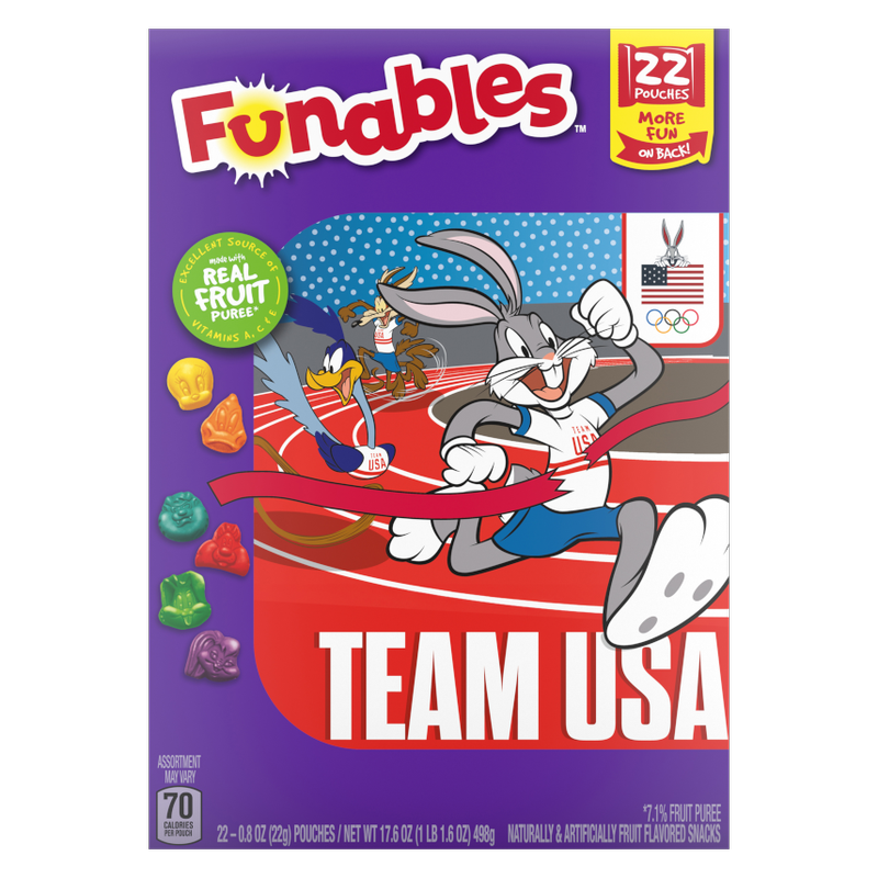 Funables Fruit Flavored Snacks, Looney Tunes, 22 ct