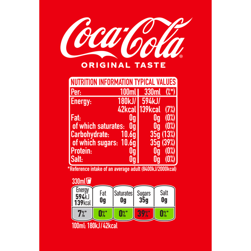 Coca-Cola Classic, 8 x 330ml