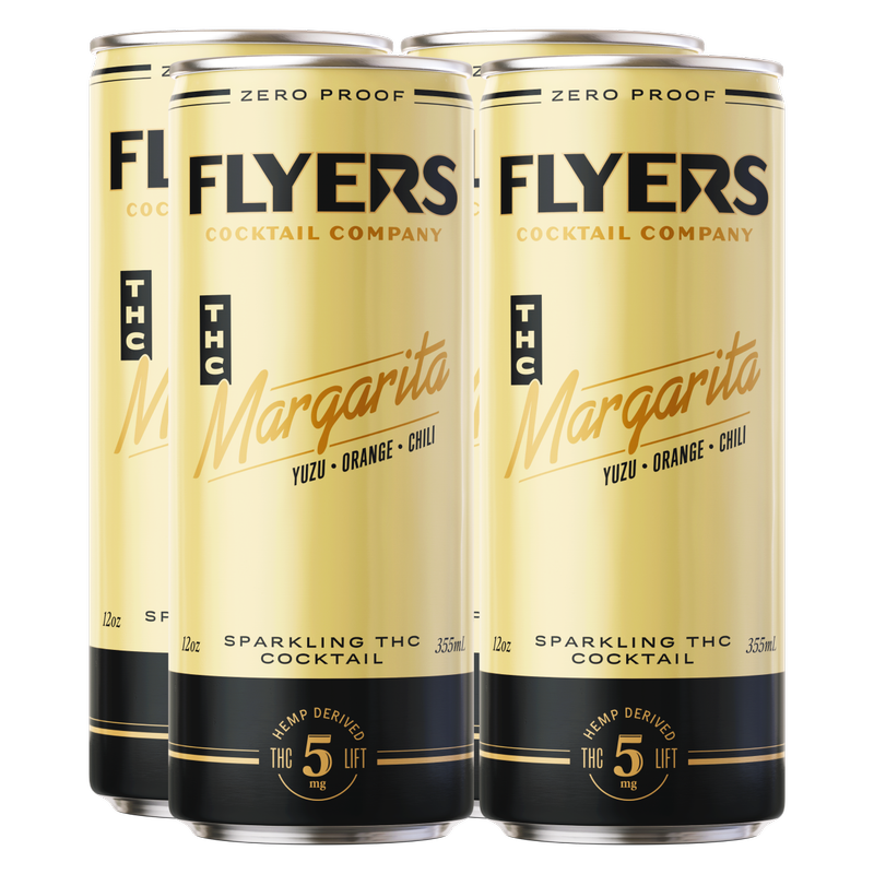 Flyers THC Margarita 5mg THC Cocktail 4pk 12oz Can