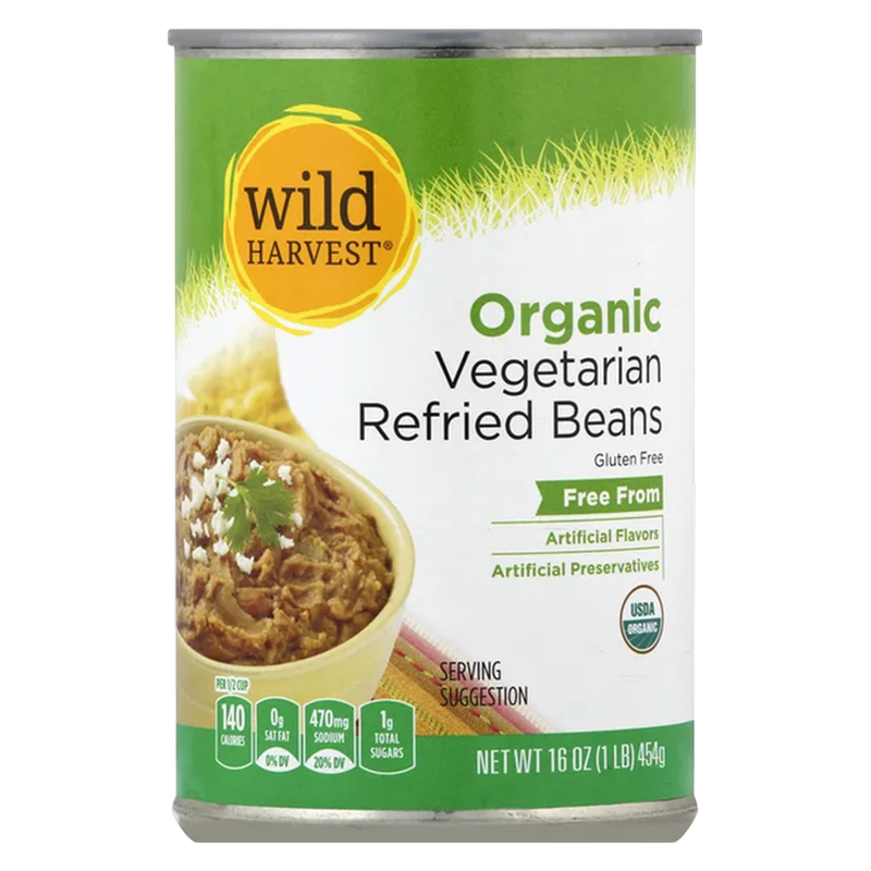 Wild Harvest Organic Vegetarian Refried Beans, 16oz. 