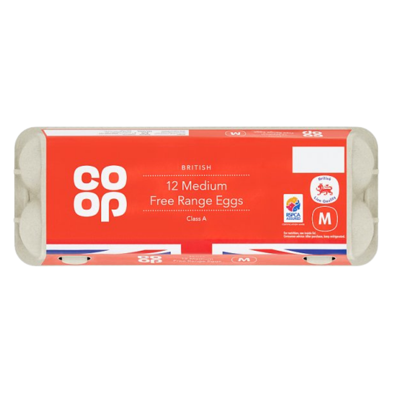 Co-op Medium Free Range Eggs, 12pcs