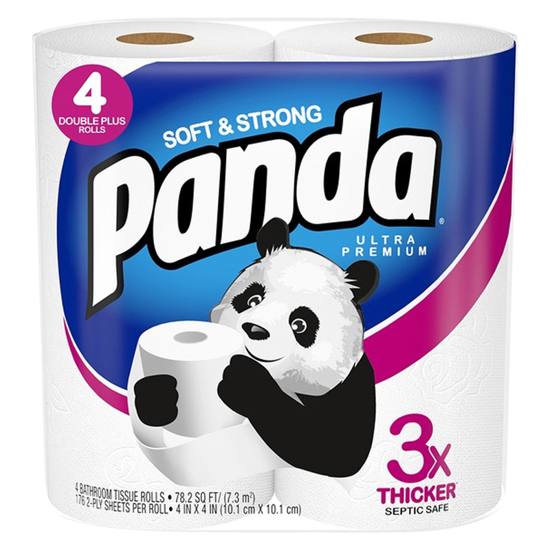 Panda Ultra Premium Soft & Strong Toilet Paper 4ct