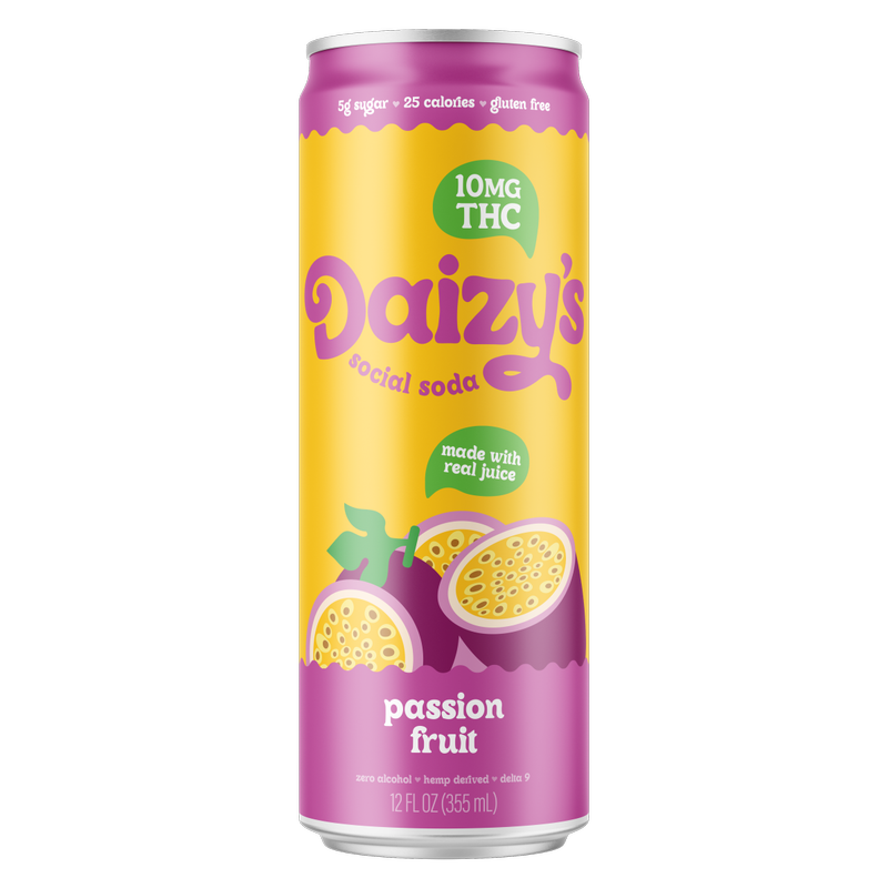 Daizy's 10mg THC Passion Fruit Soda 12oz