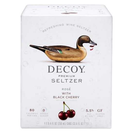 Decoy By Duckhorn Premium Seltzer Rose With Black Cherry 4pk 250ml