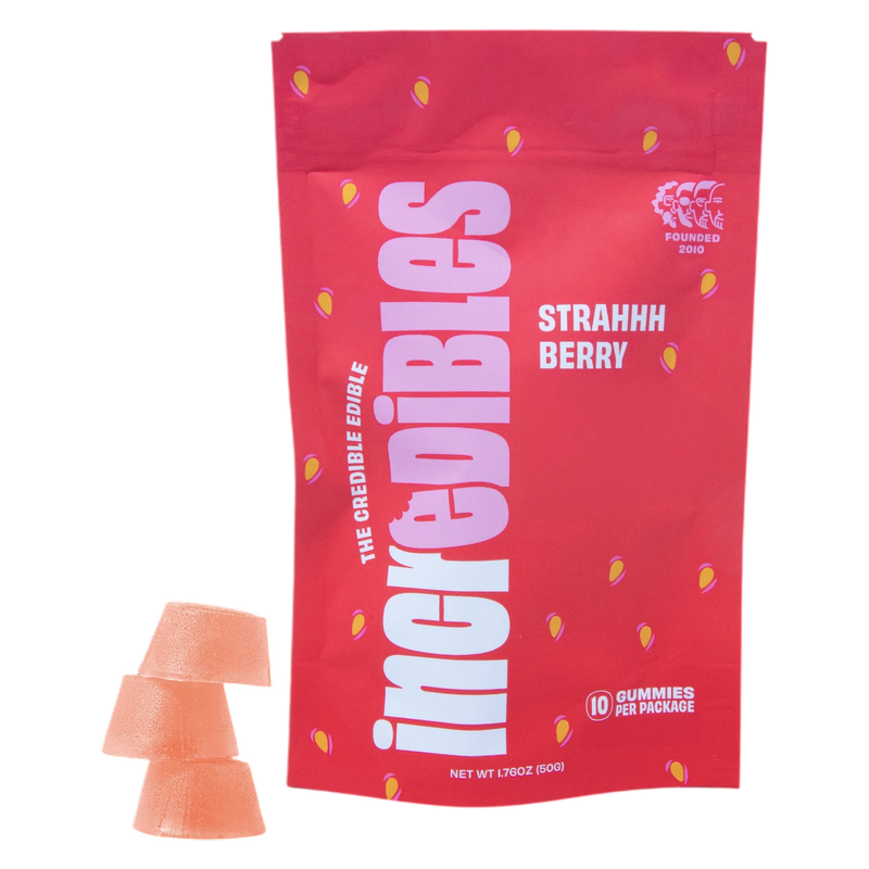 Strahhhberry Gummies, 5mg D9 THC, 5mg CBD
