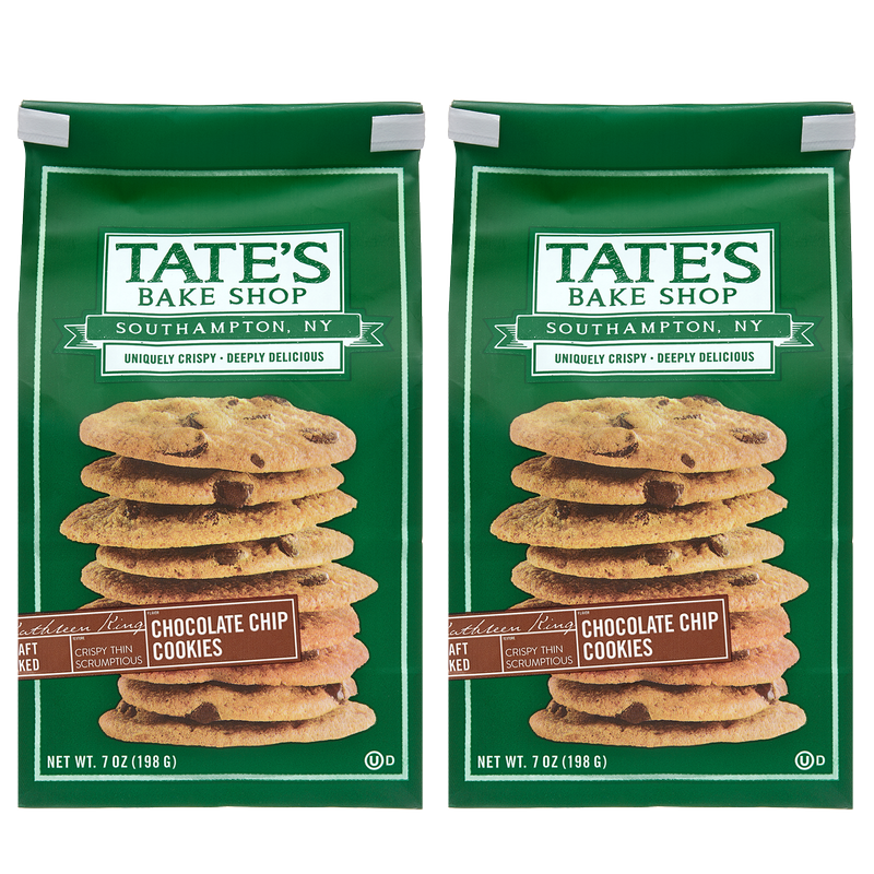 2ct - Tate's Bake Shop Chocolate Chip Cookies 