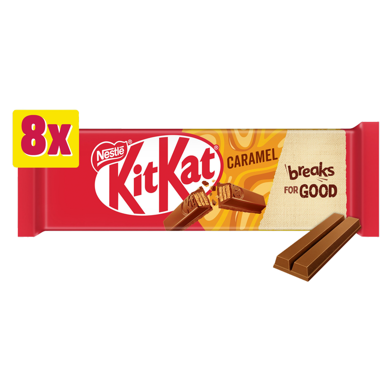 Kit Kat 2 Finger Caramel, 8 x 20.7g