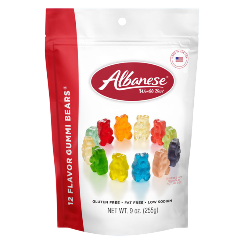Albanese World's Best 12 Flavor Gummi Bears, 9 oz