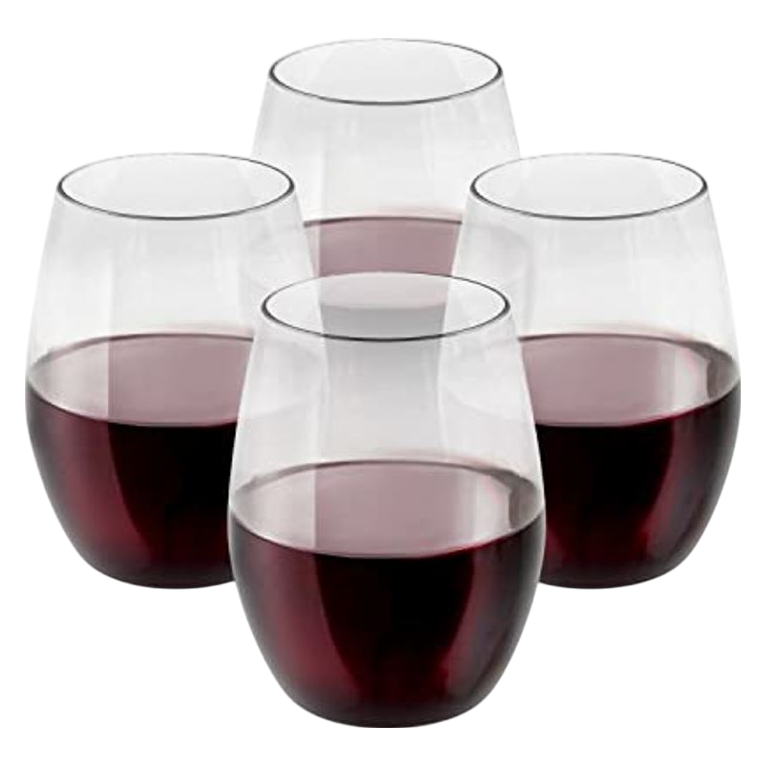Arrow Stemless Wine Glasses 16 oz 4 Pack