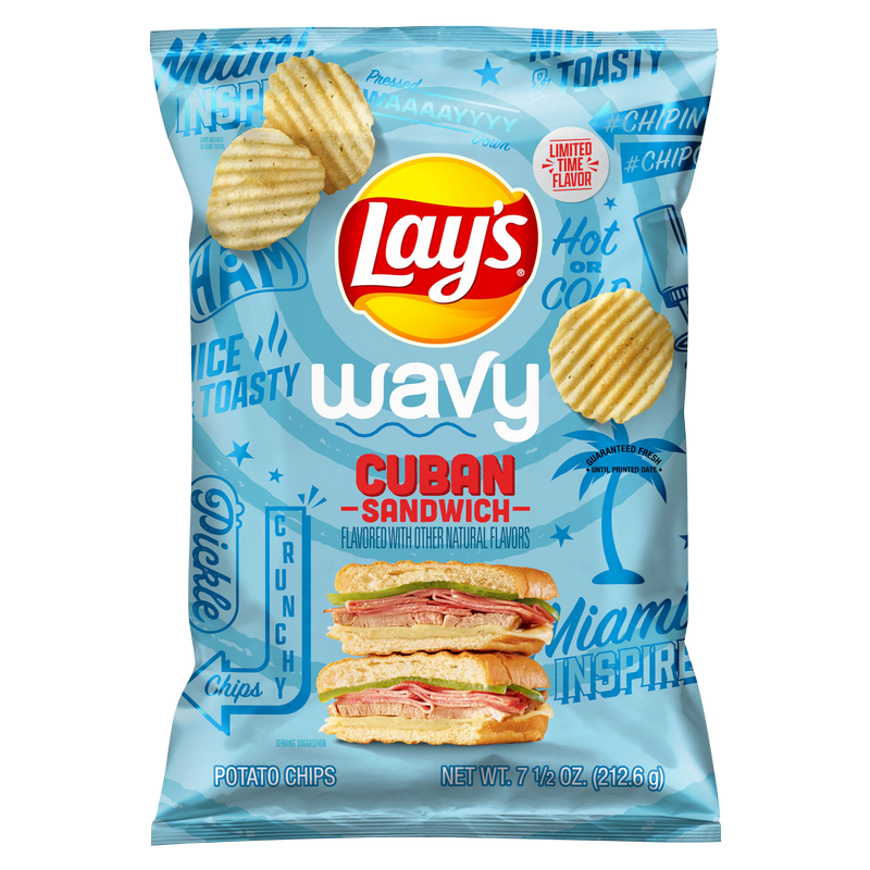 Lay's Wavy Cuban Sandwich Potato Chips 7.5oz
