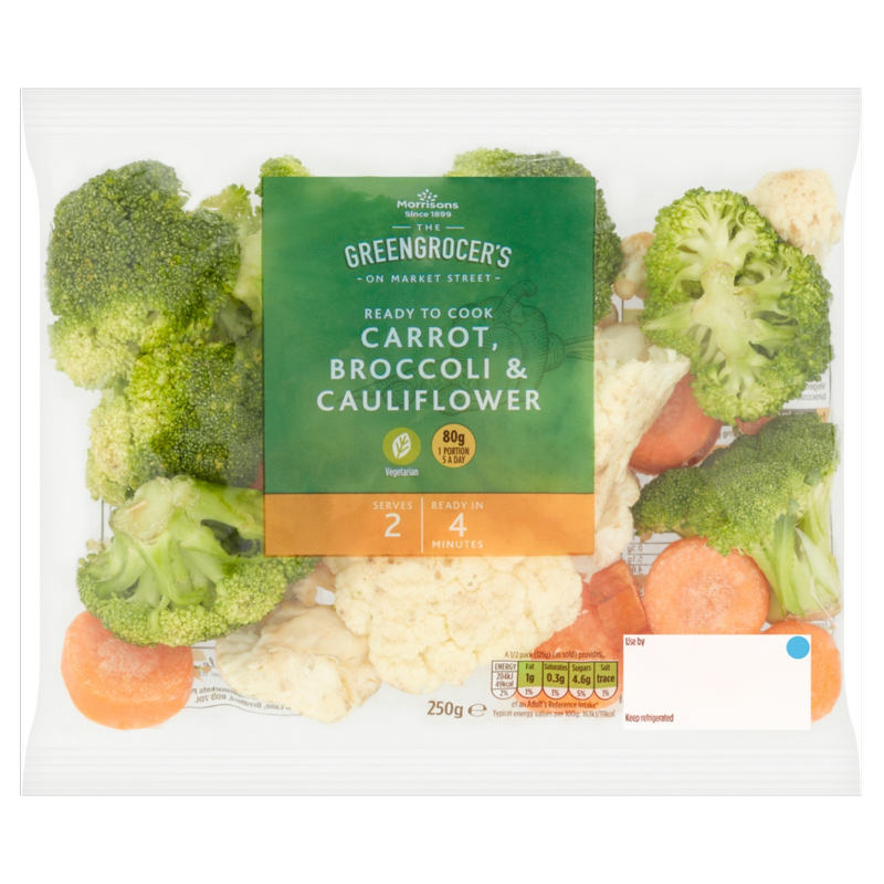 Morrisons Market Street Carrot, Broccoli & Cauliflower, 250g
