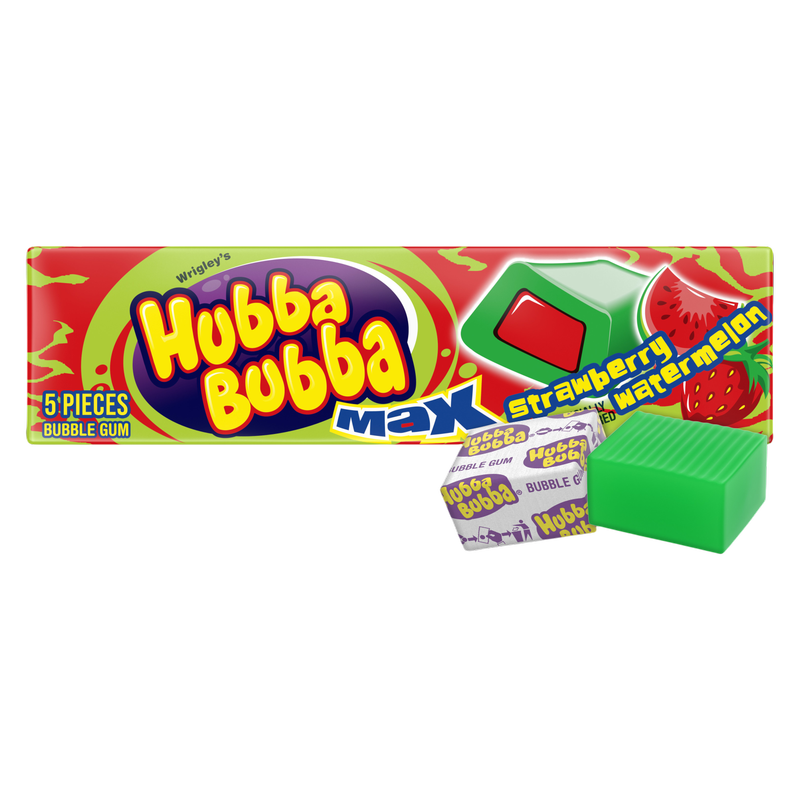 Hubba Bubba Max Strawberry Watermelon Gum 5ct