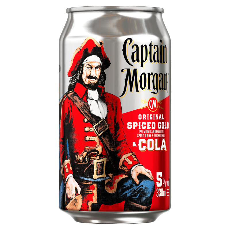 Captain Morgan Original Spiced Gold & Cola, 330ml