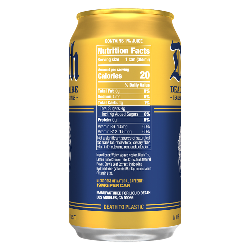 Liquid Death Dead Billionaire Iced Tea 12pk 12oz Can