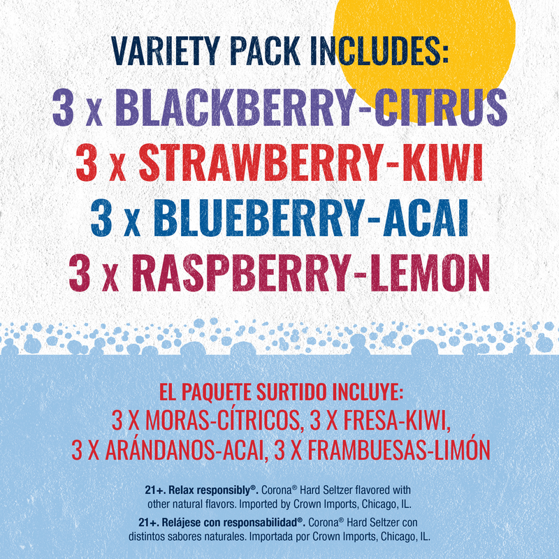 Corona Hard Seltzer Berry Mix Variety Pack 12pk 12oz Cans 4.5% ABV