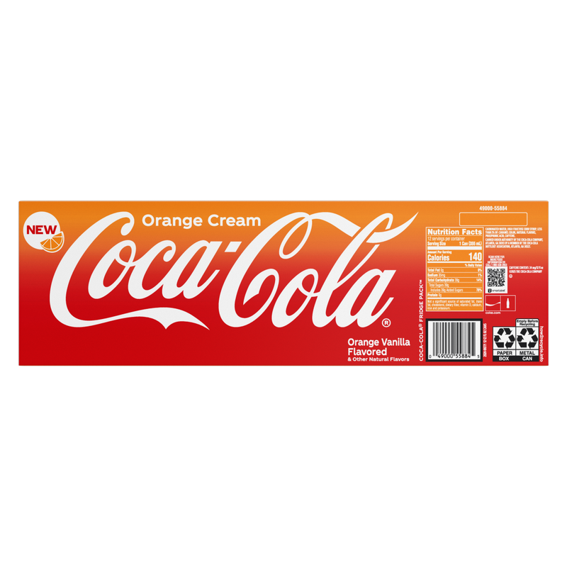 Coca-Cola Orange Cream, paquete de 12 latas de 12 oz