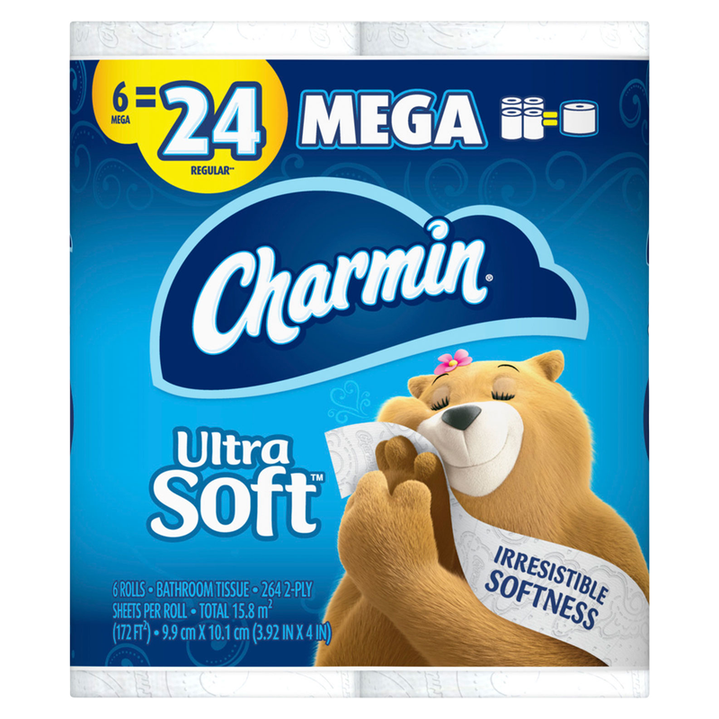 Charmin Ultra Soft Mega Toilet Paper 6ct
